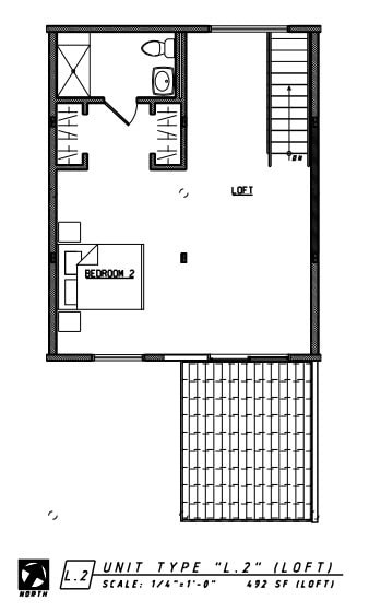 Floor plan for 2 beds, 2 baths, 1592 sqft