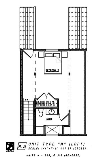 Floor plan for 2 beds, 2 baths, 1143 sqft