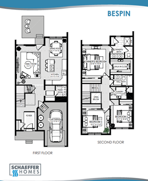Berlin house for rent - A floor plan for a Schaeffers Homes property named BESPIN.