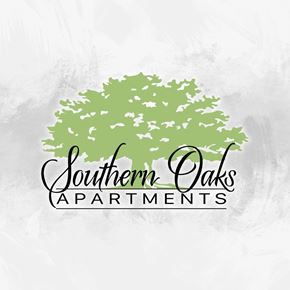 Houma apartment for rent - A logo for "Southern Oaks Apartments" featuring a stylized oak tree.
