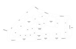 Houma apartment for rent - A map of a parking lot with numbered sections.