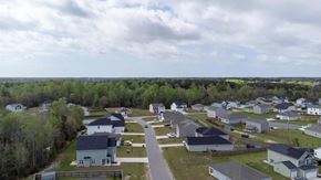 Jacksonville house for rent - A suburban neighborhood with houses and trees.
