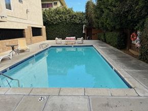 Van Nuys apartment for rent - A small pool with a 3/8 inch marking on the side.