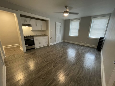 Floor plan for 2 beds, 1 bath