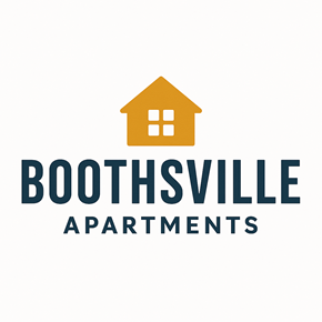 Shinnston apartment for rent - A logo for Boothsville Apartments featuring a house icon.