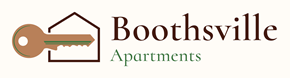 Shinnston apartment for rent - A logo for Boothsville Apartments featuring a key.