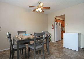 Mountain Home apartment for rent - A dining room with a table and chairs.