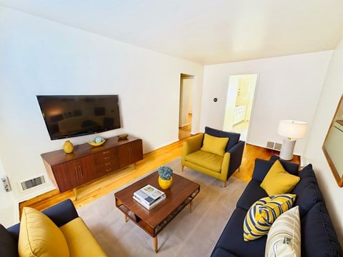 Floor plan for 2 beds, 1 bath