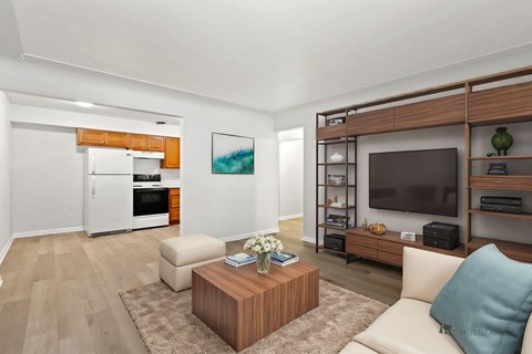 Floor plan for 1 bed, 1 bath