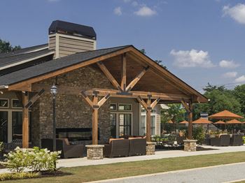 The arbors at breckinridge apartment homes outdoor living room area
