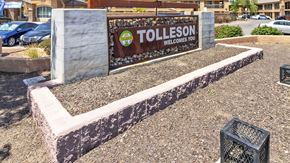 Tolleson apartment for rent - A sign that says Tolleson welcomes you.