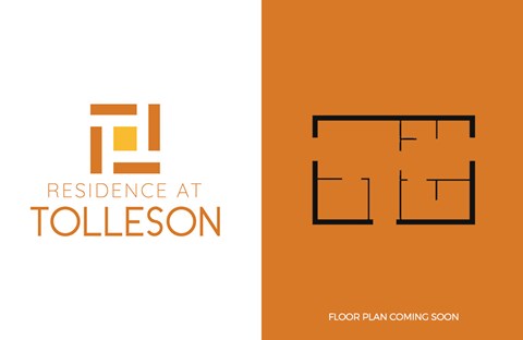 Floor plan for 1 bed, 1 bath, 480 sqft