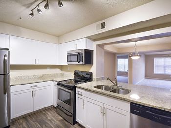 Glen park apartments large kitchen with european-style cabinetry
