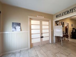 Bay City house for rent - A white board with the word "welcome" written on it is on the wall.