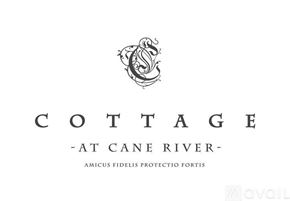 Natchitoches apartment for rent - A logo with the words COTTAGE AT CANE RIVER- AMCUS FIDELIS PROTECTIO FORTIS.