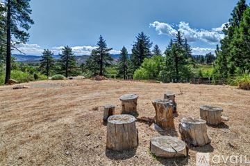 Reno house for rent - A group of tree stumps are in the foreground of a grassy field.