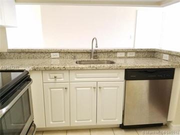 Palm Beach Gardens condo for rent - A kitchen with a sink, dishwasher and microwave.