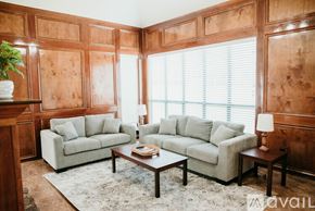 Sherwood house for rent - A living room with two couches, a coffee table, and a rug.