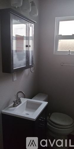 Tampa apartment for rent - A bathroom with a sink and toilet.