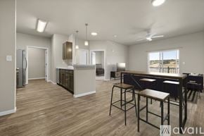 Piedmont apartment for rent - A modern kitchen with a dining table and chairs.