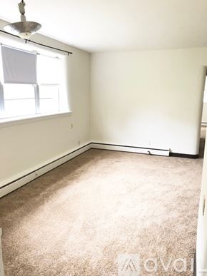 Anoka apartment for rent - A carpeted room with a window and a fan.