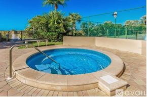 Clearwater condo for rent - A small round pool with a metal ladder.