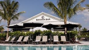 Bradenton townhouse for rent - A Bahama Bar with a pool in front.