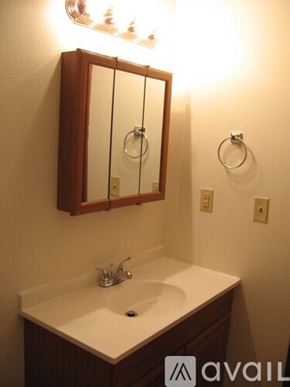 Lynnwood apartment for rent - A bathroom sink with a mirror above it.