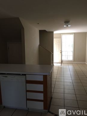 Ruston townhouse for rent - A kitchen with a dishwasher and a counter.