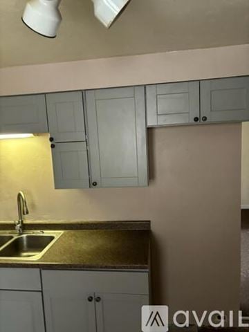 Pittsburgh house for rent - A kitchen with a sink and cabinets.