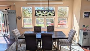 Westcliffe house for rent - A dining room with a table and chairs.