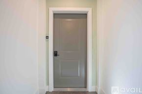 Altoona apartment for rent - A floor plan of a unit with a balcony and a living area.