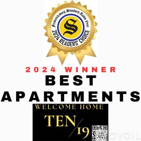 Fredericksburg apartment for rent - A badge indicating a 2024 winner for best apartments.