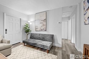 Fort Lauderdale apartment for rent - A modern dining room with a large table set for a meal.
