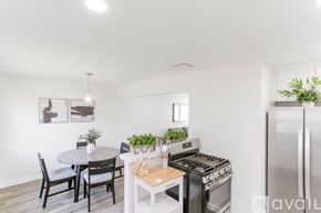 Imperial Beach house for rent - A modern kitchen with a dining table and chairs.