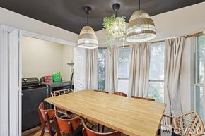 Desoto house for rent - A kitchen with a table and chairs.