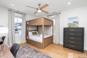 Charlottesville apartment for rent - A bedroom with a bunk bed and a dresser.
