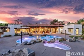 La Quinta house for rent - A modern house with a pool in the backyard.