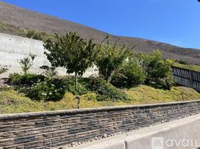 Pismo Beach house for rent - A wall with a grassy area in front of it.