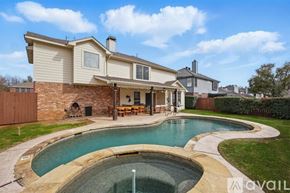 Flower Mound house for rent - A house with a pool in the backyard.