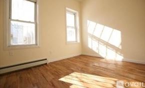 Brooklyn townhouse for rent - A room with wooden floors and two windows letting in sunlight.