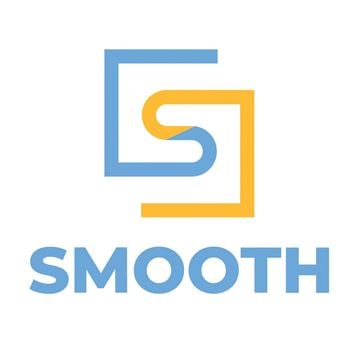Waterloo apartment for rent - A graphic with a blue and yellow design and the word "SMOOTH" below it.