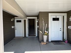 Calgary apartment for rent - A white door is on the right side of the image.