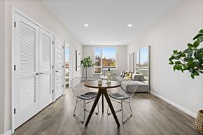 Newark apartment for rent - A dining room with a table set for four.
