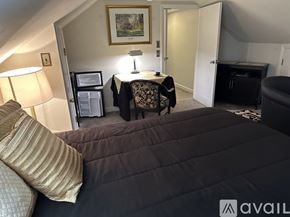 Gordonsville apartment for rent - A black and white checkered bathroom floor.