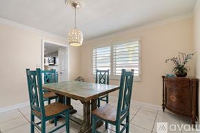 St. Pete Beach house for rent - A dining room with a table and chairs.