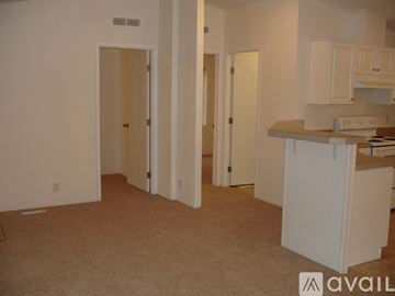 Bothell apartment for rent - A kitchen area with a counter and cabinets.