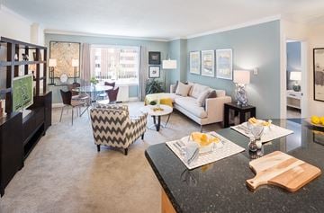 Framingham apartment for rent - a living room with a couch and a table
