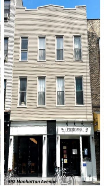 Brooklyn apartment for rent - A building with the number 592 on it.