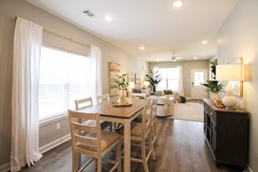 Little Rock house for rent - A dining room with a table and chairs.